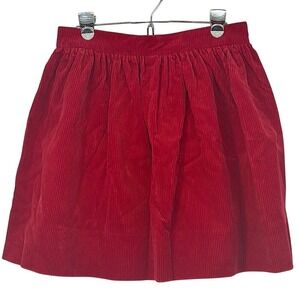 Ralph Lauren Wide Wale Red Corduroy‎ Skirt Women's Size 4 Vintage Y2K